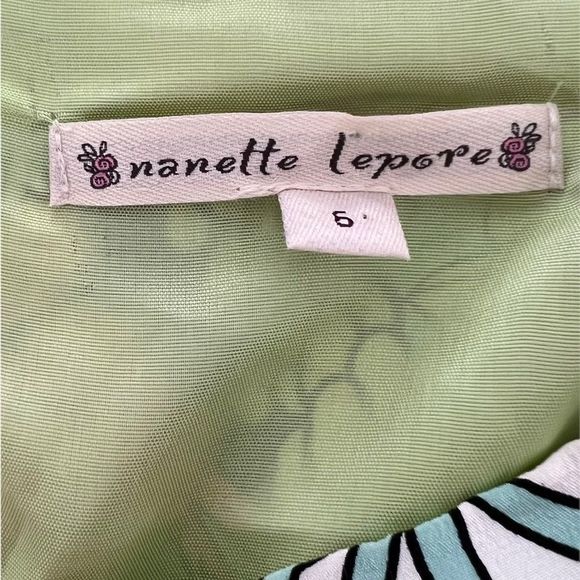 NANETTE Lepore Womens Sz 6 Step Into Silk Embellished Lined Skirt Back Zip - Picture 6 of 6